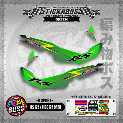 RS 125 NICE / 125 CARB STICKER DECALS ( N SPORT )【WITH FREEBIES】