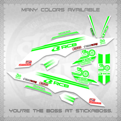 CLICK 125 V3 FOR WHITE DECALS (2026 30TH ANNIVERSARY RACING DESIGN)STICKER DECALS By STICKABOSS