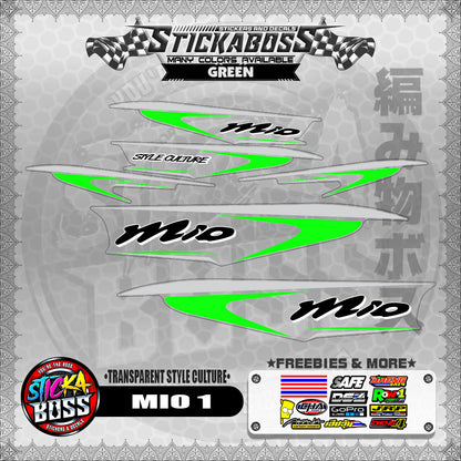 【PREMIUM UV PRINT】TRANSPARENT MIO 1 STICKER DECALS ( STYLE CULTURE )【WITH FREEBIES】