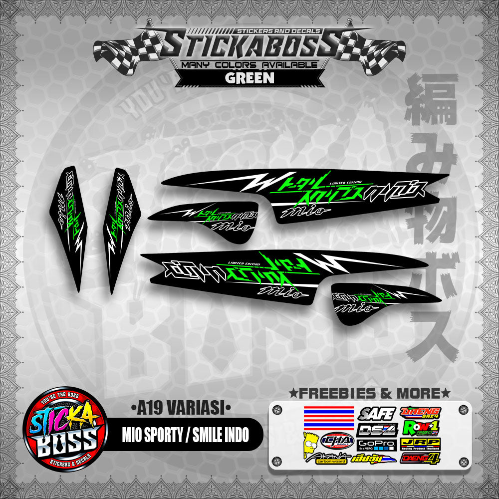 MIO SPORTY / SMILE INDO STICKER DECALS ( A19 VARIASI )【WITH FREEBIES】