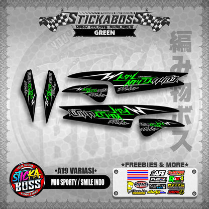 MIO SPORTY / SMILE INDO STICKER DECALS ( A19 VARIASI )【WITH FREEBIES】