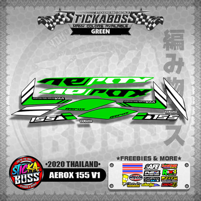 AEROX 155 V1 STOCK DECALS  ( 2020 THAILAND )【WITH FREEBIES】