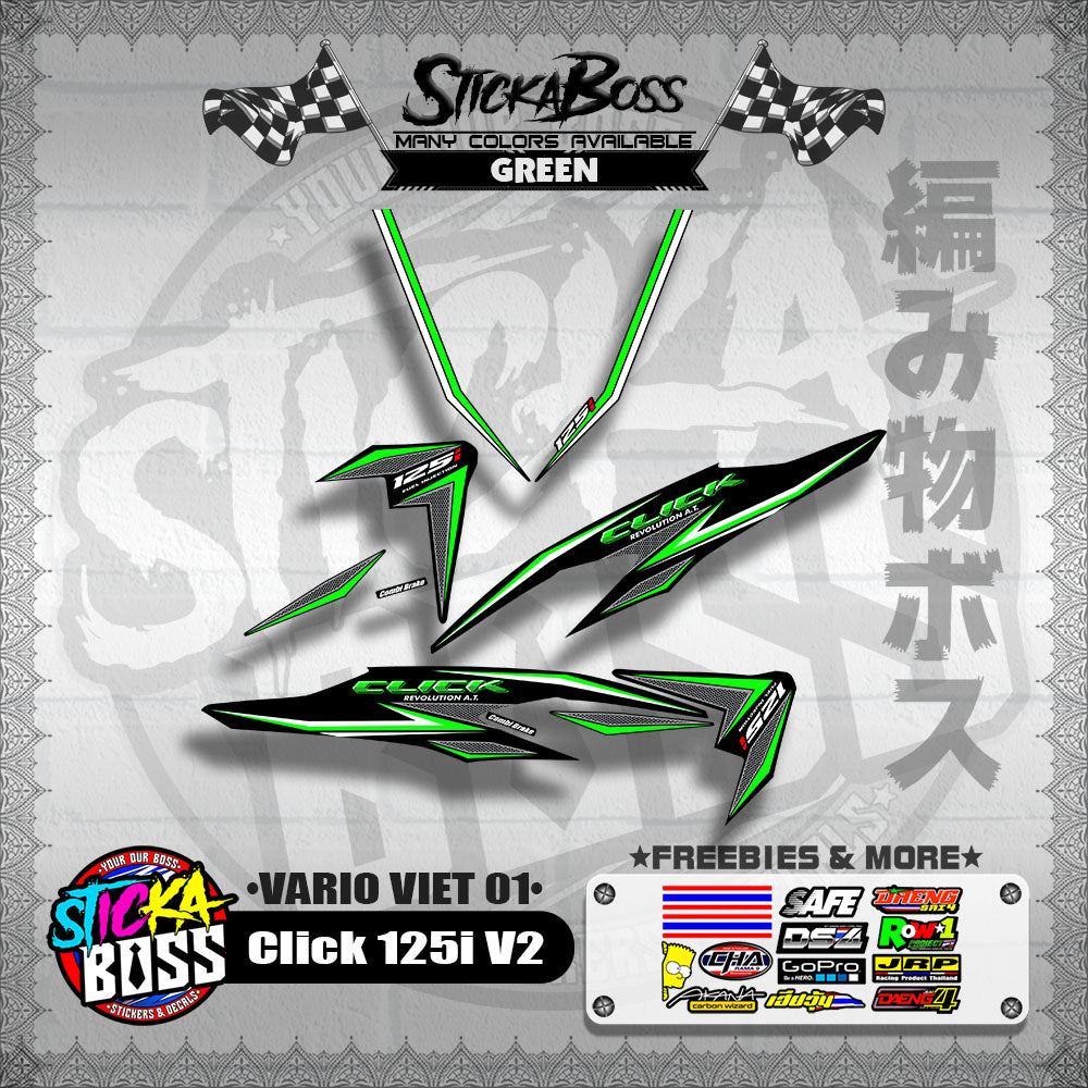 CLICK 125i V2 DECALS ( VARIO VIET 01 )【WITH FREEBIES】
