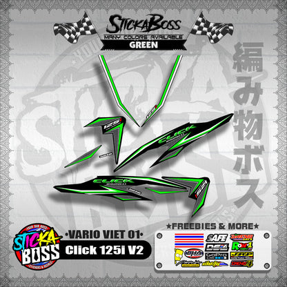 CLICK 125i V2 DECALS ( VARIO VIET 01 )【WITH FREEBIES】