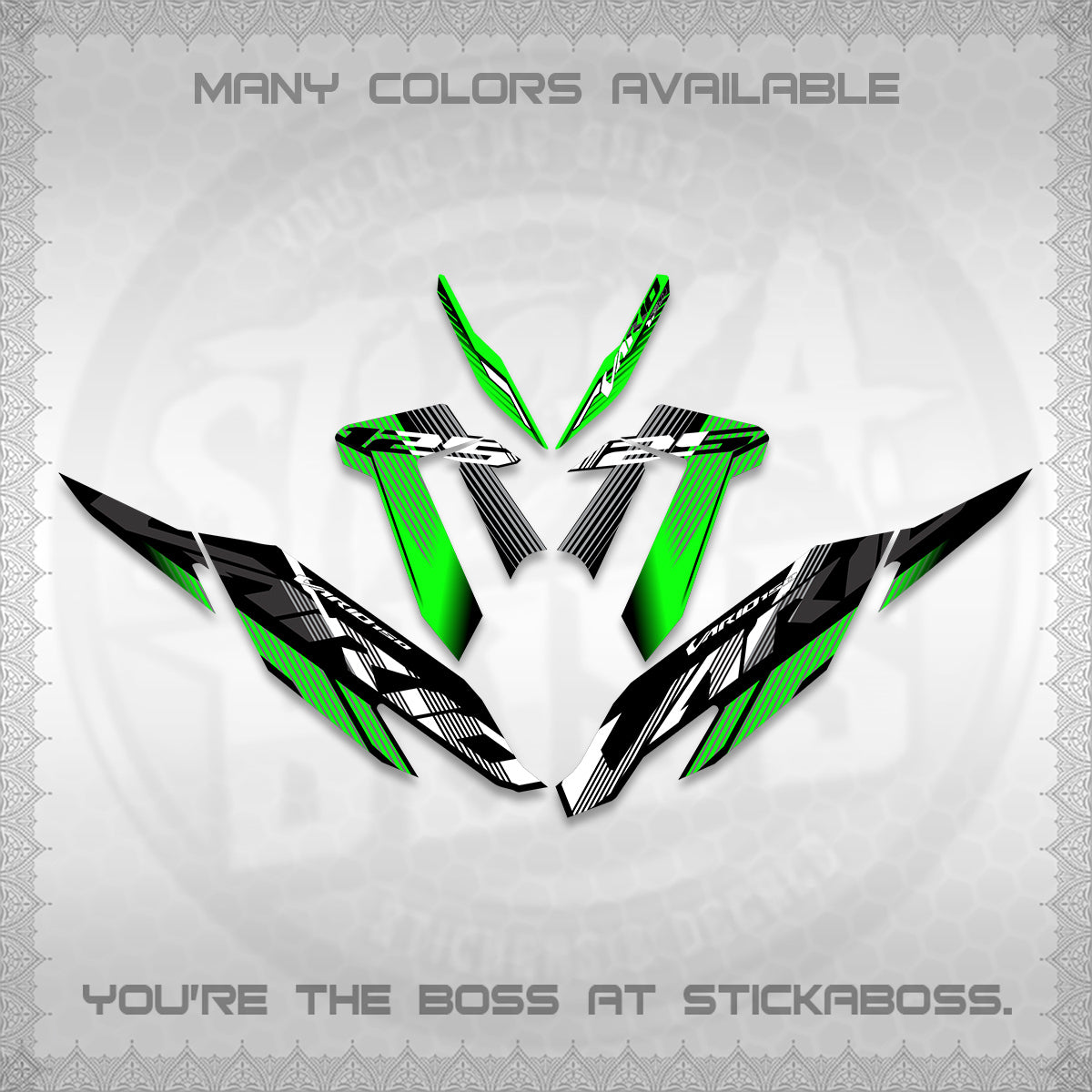 CLICK 125 V4 MALAYSIAN VARIO DECALS (2020 DESIGN) STICKER DECALS By STICKABOSS