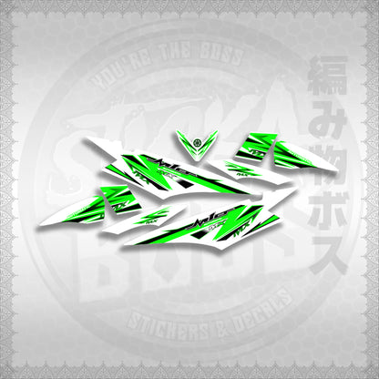 MIO SOUL I STRIPING CARBURETOR FOR WHITE STICKER DECALS By STICKABOSS (SOFIE LAMINATED WATERPROOF)