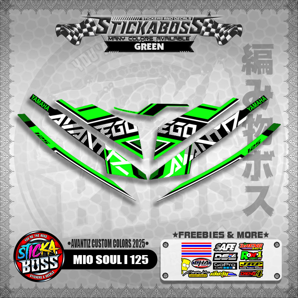 MIO SOUL I 125 STICKER DECALS ( AVANTIZ CUSTOM COLORS 2025 )【WITH FREEBIES】
