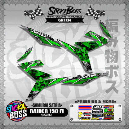 RAIDER 150 FI DECALS ( SAMURAI SATRIA )【WITH FREEBIES】