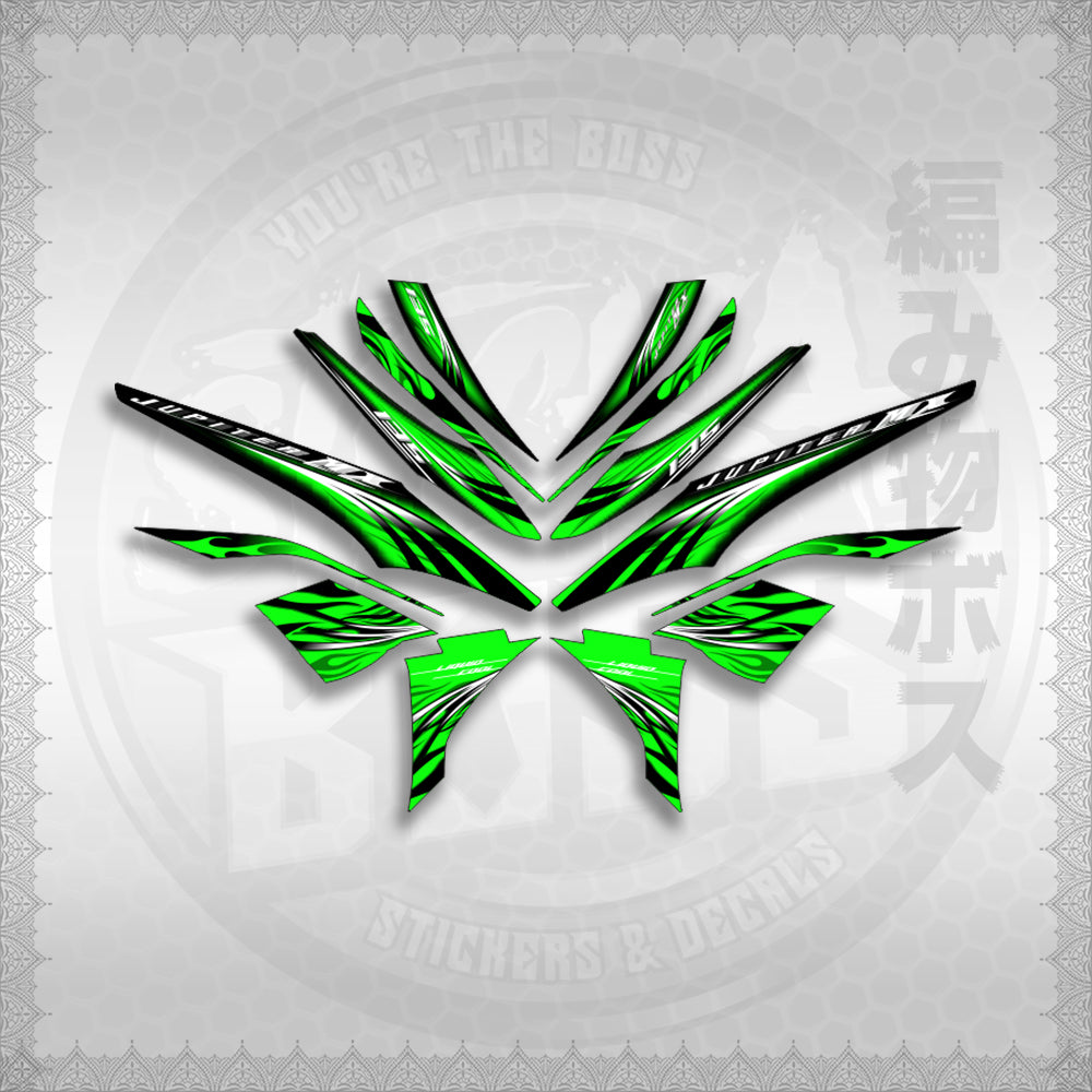 STICKER DECALS for SNIPER 135 MX JUPITER (S13509FICUBO)By STICKABOSS (SOFIE LAMINATED WATERPROOF)