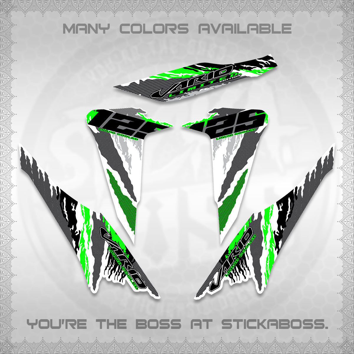 CLICK 125 V2 VARIO FOR WHITE DECALS (2022 SPLASH SPECIAL) STICKER KITS BY STICKABOSS