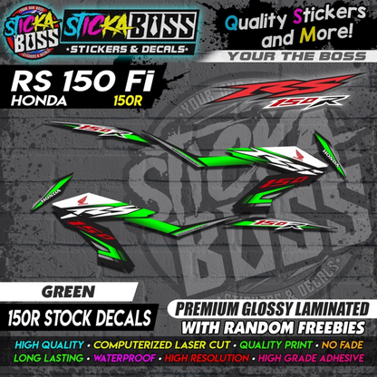RS 150 FI Decals (R150 Stock Decals)【PREMIUM GLOSSY LAMINATED】