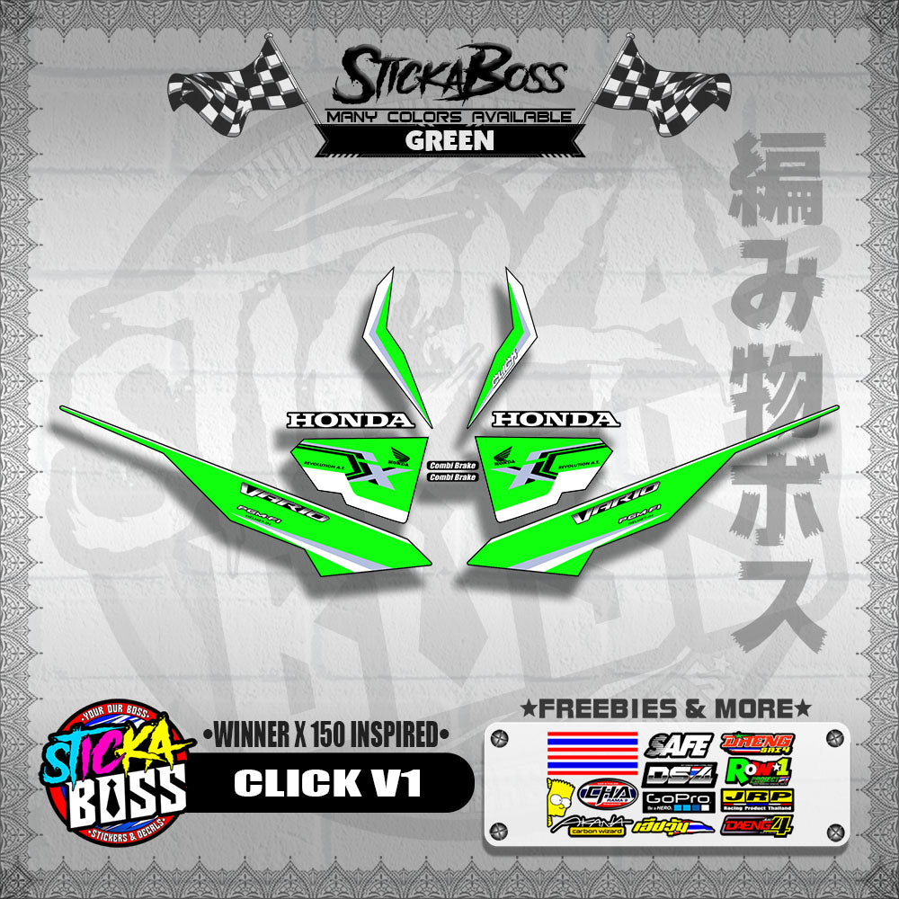 CLICK V1 DECALS ( WINNER X 150 INSPIRED )【WITH FREEBIES】