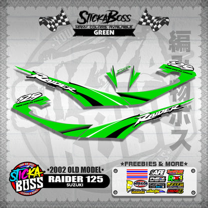 RAIDER 125 DECALS ( 2002 OLD MODEL )【WITH FREEBIES】