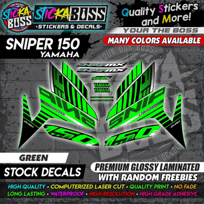 YAMAHA SNIPER 150 Stock Decals [ASSORTED COLORS] Sticker【PREMIUM GLOSSY LAMINATED】