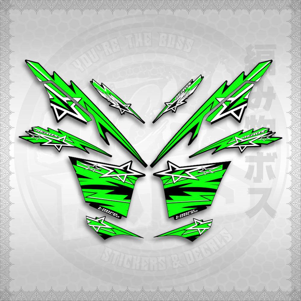 STICKER DECALS for AEROX V3 ALPHA TURBO INDO (AVRSTST01) By STICKABOSS (SOFIE LAMINATED WATERPROOF)