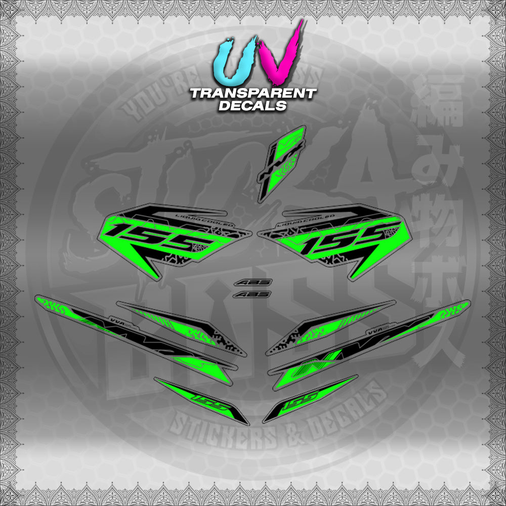 【PREMIUM UV PRINT】TRANSPARENT AEROX V3 ALPHA TURBO INDO (AV312TEDE)【WITH FREEBIES】