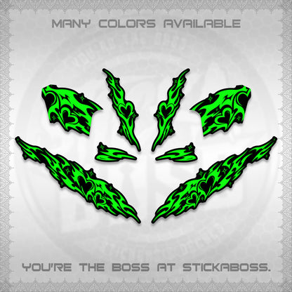 CLICK 125 V2 DECALS (2026 STRIPING HEART DESIGN) STICKER KITS BY STICKABOSS