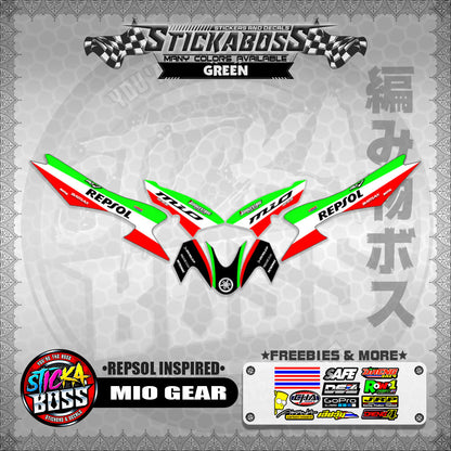 MIO GEAR STICKER DECALS ( REPSOL INSPIRED )【WITH FREEBIES】