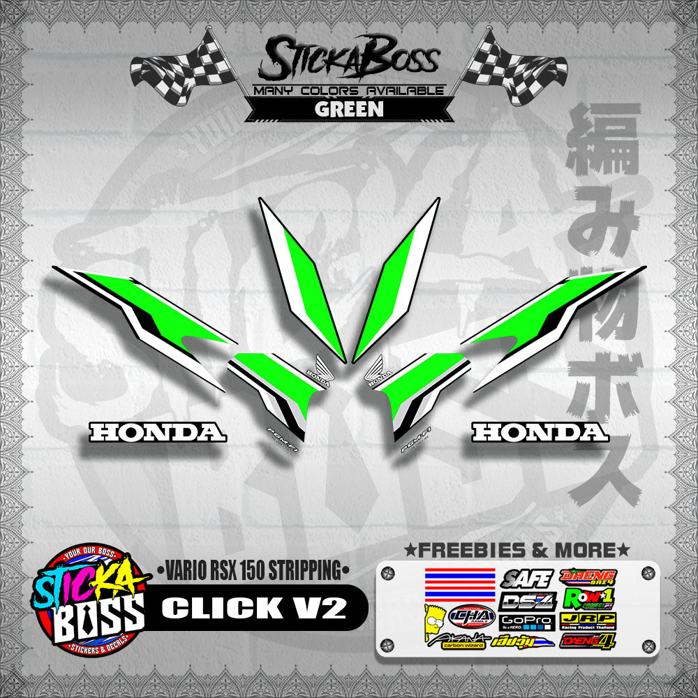 CLICK V2 DECALS ( VARIO RSX 150 STRIPPING )【WITH FREEBIES】