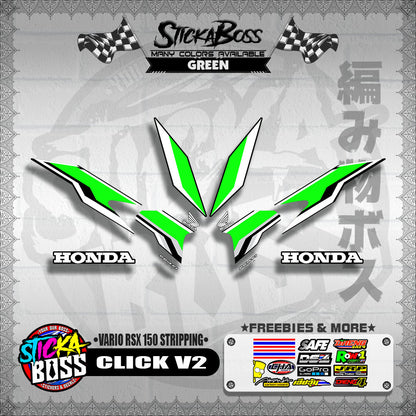 CLICK V2 DECALS ( VARIO RSX 150 STRIPPING )【WITH FREEBIES】