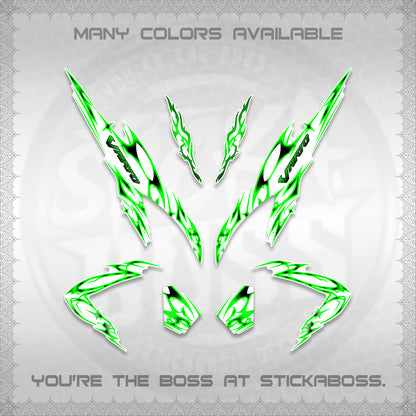 CLICK 125 V2 VARIO FOR WHITE DECALS (2026 TRIBAL LIGHTNING DESIGN) STICKER KITS BY STICKABOSS