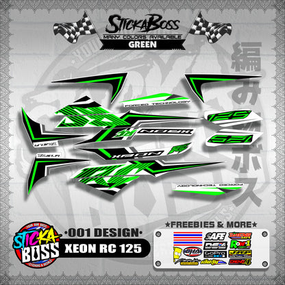 XEON RC 125 STOCK DECALS ( 001 DESIGN )【WITH FREEBIES】