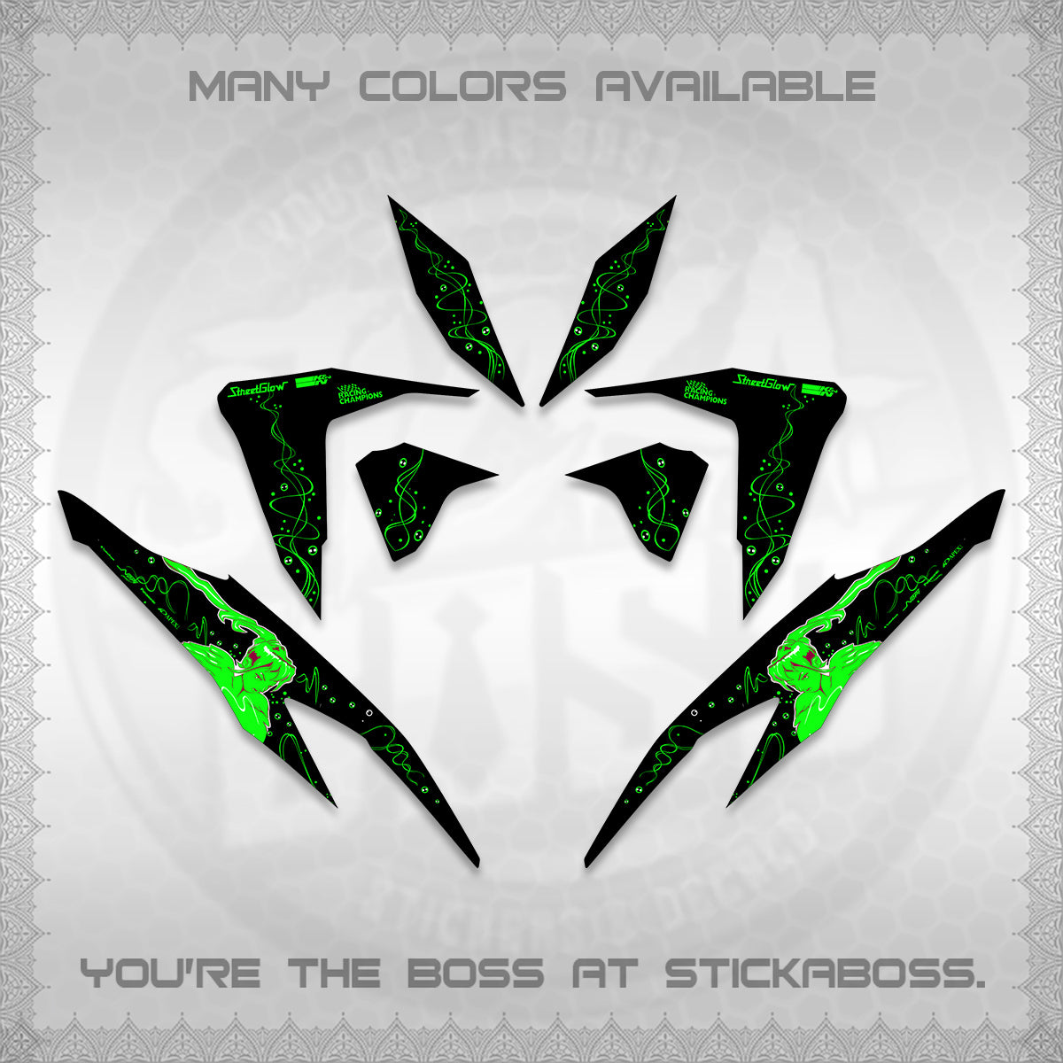 CLICK V2 DECALS (2026 2F2F SWIRL DESIGN) STICKER KITS BY STICKABOSS