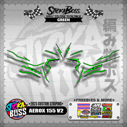 AEROX 155 V2 DECALS ( 2023 CUSTOM STRIPING )【WITH FREEBIES】