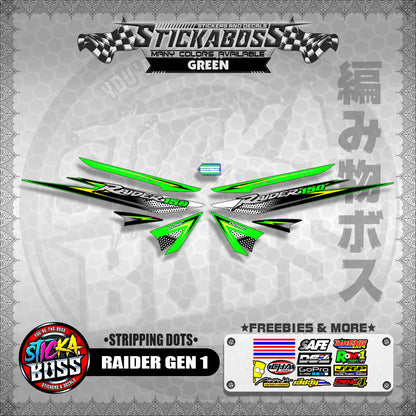 RAIDER GEN 1 STICKER DECAL ( STRIPPING DOTS)【WITH FREEBIES】
