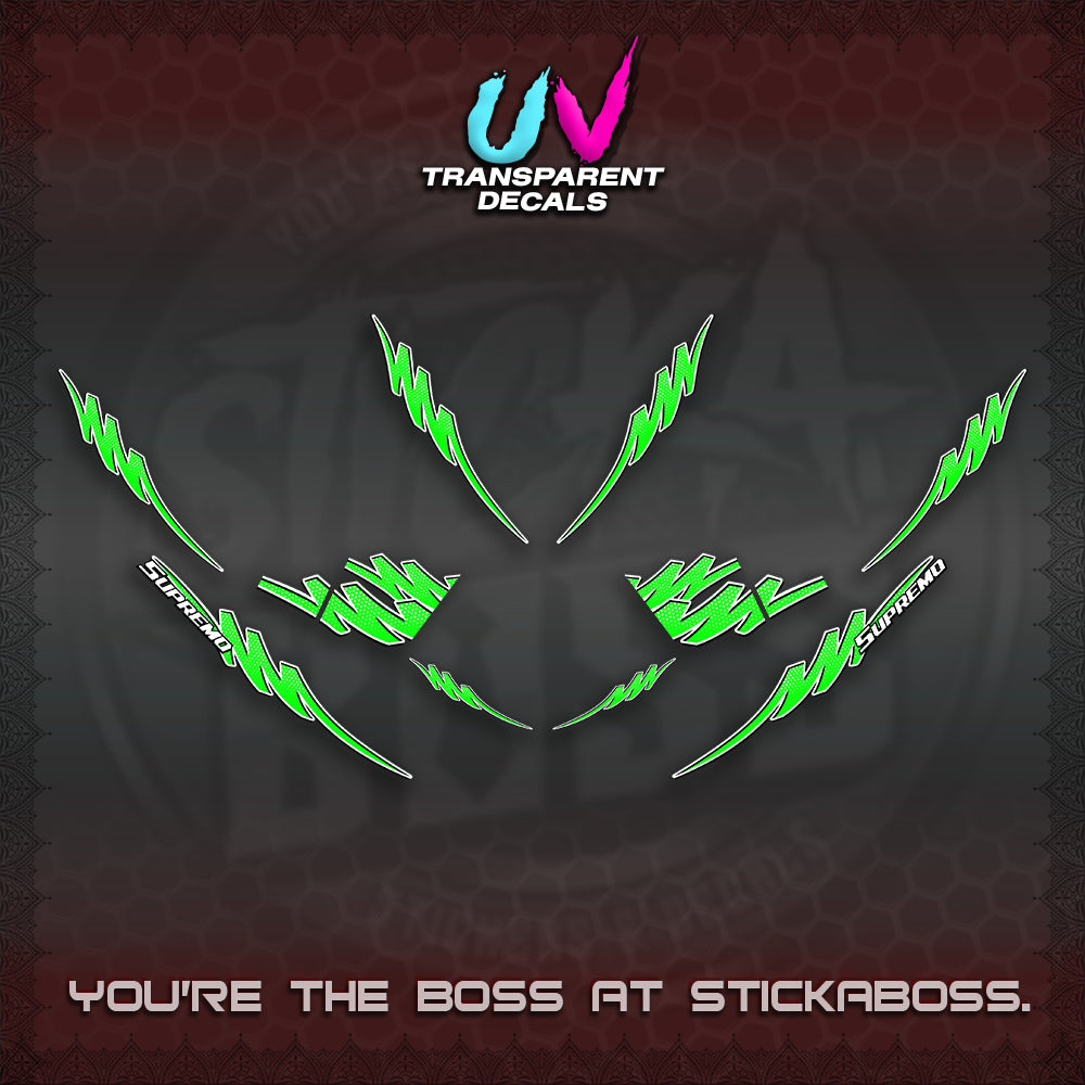 AEROX V2 UV TRANPARENT STRIPING DECALS (1 TONE PUTRA VIRDIAN)STICKER DECALS By STICKABOSS