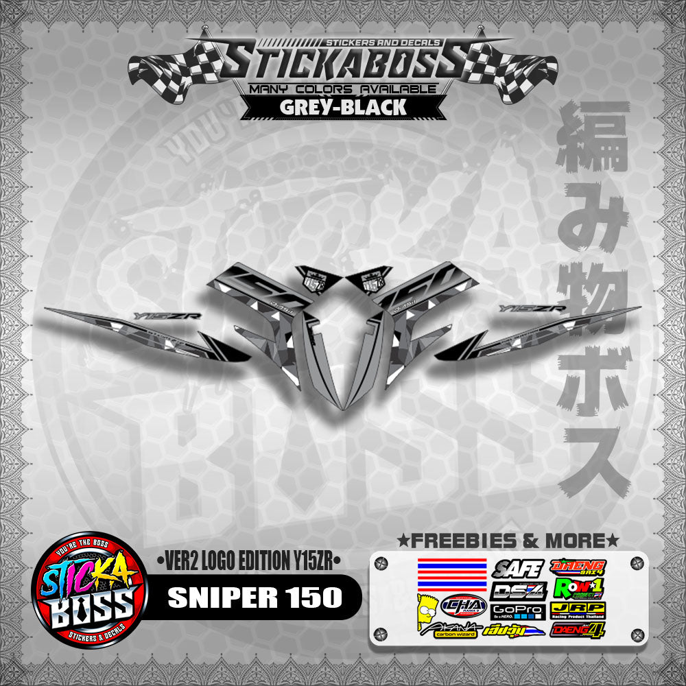 SNIPER 150 DECALS ( VER2 LOGO EDITION Y15ZR )【WITH FREEBIES】MALAYSIAN CONCEPT/ EXCITER 150