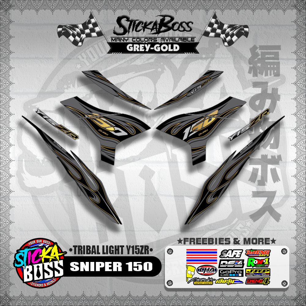 SNIPER 150 DECALS ( TRIBAL LIGHT Y15ZR )[ PREMIUM GLOSSY LAMINATED ]【WITH FREEBIES】