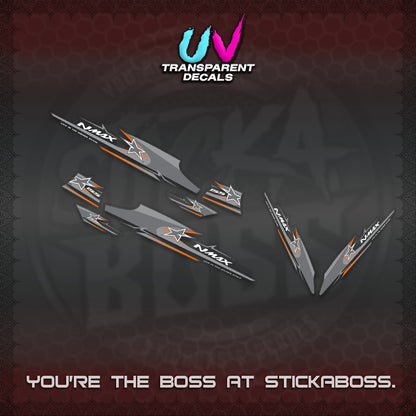 NMAX V1 THAI-INDO  UV TRANSPARENT DECALS (THMI 02 DESIGN)STICKER DECALS By STICKABOSS