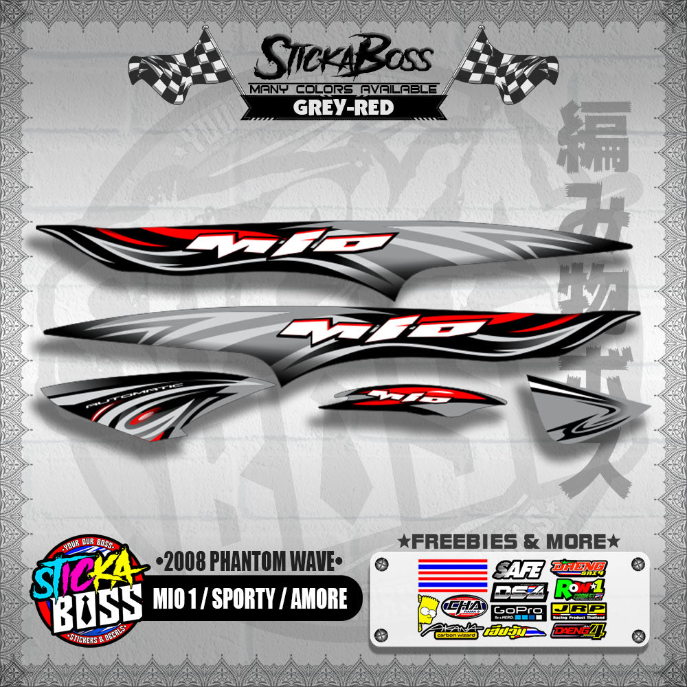 MIO 1 / SPORTY / AMORE DECALS ( 2008 PHANTOM WAVE )【WITH FREEBIES】