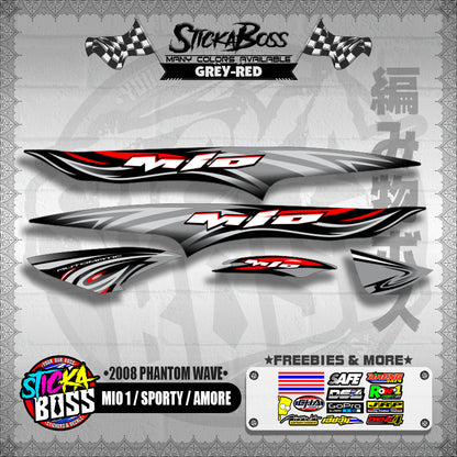 MIO 1 / SPORTY / AMORE DECALS ( 2008 PHANTOM WAVE )【WITH FREEBIES】