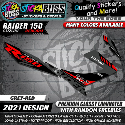 Suzuki Raider 150 Reborn Stock Decals ( 2021 Design )【WITH FREEBIES】