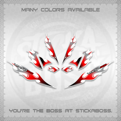 CLICK 125 V4 FOR WHITE VARIO DECALS (2026 MOTIF FLAME 2 TONE)STICKER DECALS By STICKABOSS