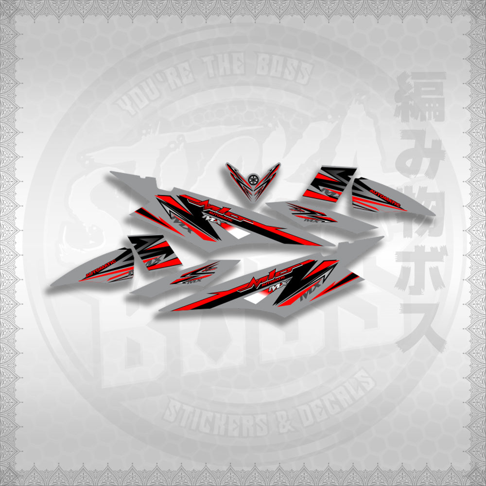 MIO SOUL I STRIPING CARBURETOR STICKER DECALS By STICKABOSS (SOFIE LAMINATED WATERPROOF)