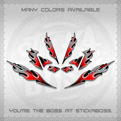 CLICK 125 V4 VARIO DECALS (2026 MOTIF FLAME 2 TONE)STICKER DECALS By STICKABOSS