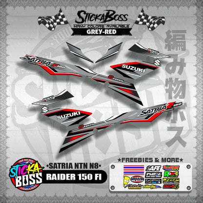 RAIDER 150 FI DECALS ( SATRIA NTN N8 )【WITH FREEBIES】