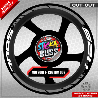 MIO SOUL I 125 MAG STICKER SET ( 2 MAGS ) - CUSTOM 009 | VINYL WATERPROOF CUT-OUT DECALS