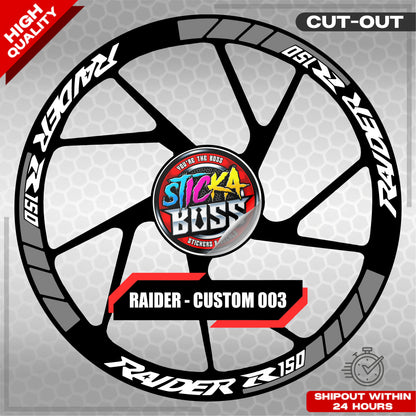 RAIDER R150 MAG STICKER SET ( 2 MAGS ) - CUSTOM 003 | VINYL WATERPROOF CUT-OUT DECALS