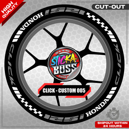 CLICK 125 / 150 / 160 MAGS STICKER SET  ( 2 MAGS ) - CUSTOM 005 | VINYL WATERPROOF CUT-OUT DECALS