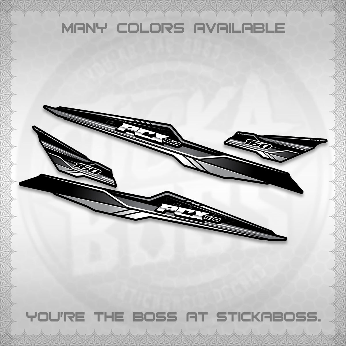 PCX 155 160 INDO DECALS (P007 NEW DESIGN)STICKER DECALS By STICKABOSS