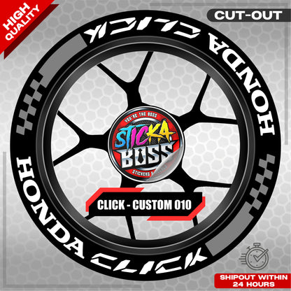 CLICK 125 / 150 / 160 MAG STICKER SET  ( 2 MAGS ) - CUSTOM 010 | VINYL WATERPROOF CUT-OUT DECALS