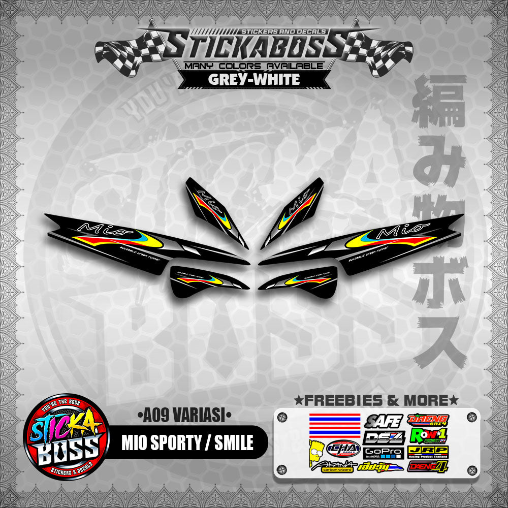 MIO SPORTY  SMILE INDO STICKER DECALS ( A9 VARIASI )【WITH FREEBIES】