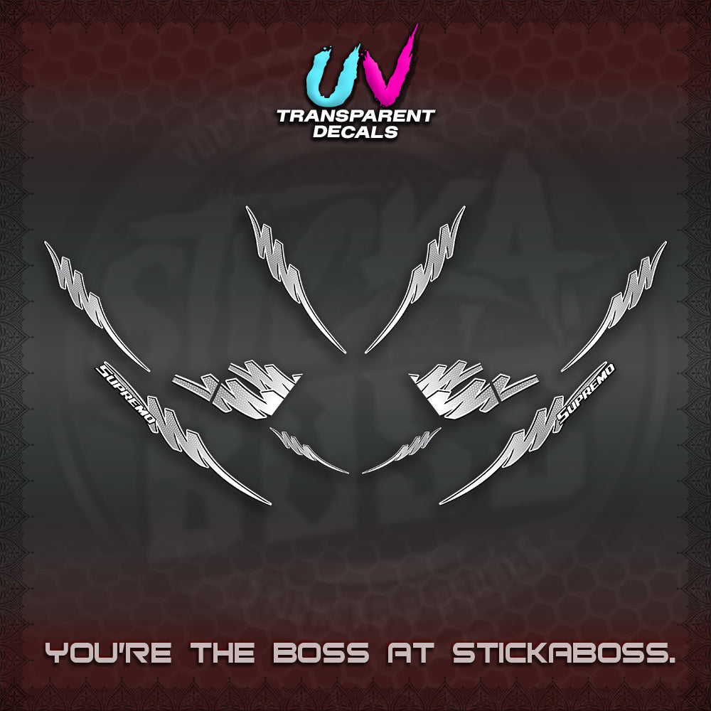 AEROX V2 UV TRANSPARENT STRIPING DECALS (2 TONE PUTRA VIRDIAN)STICKER DECALS By STICKABOSS (Copy)