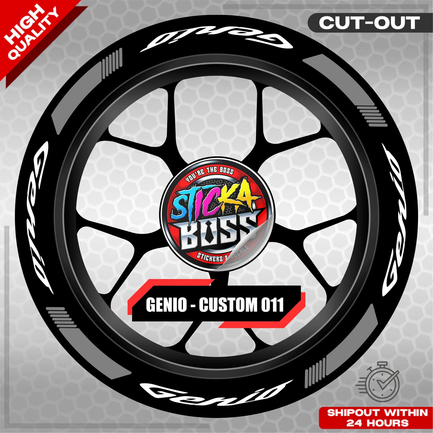 GENIO MAG STICKER SET ( 2 MAGS ) - CUSTOM 011 | VINYL WATERPROOF CUT-OUT DECALS