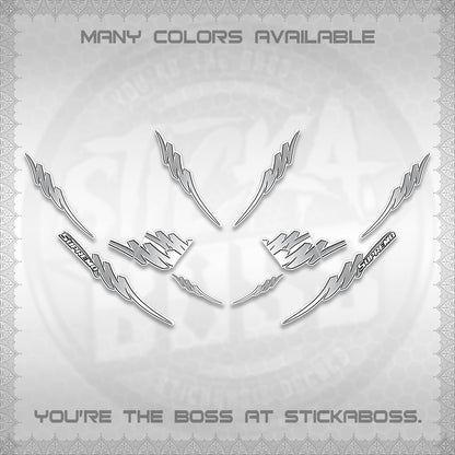 AEROX V2 FOR WHITE STRIPING DECALS (2 TONE PUTRA VIRDIAN)STICKER DECALS BY STICKABOSS