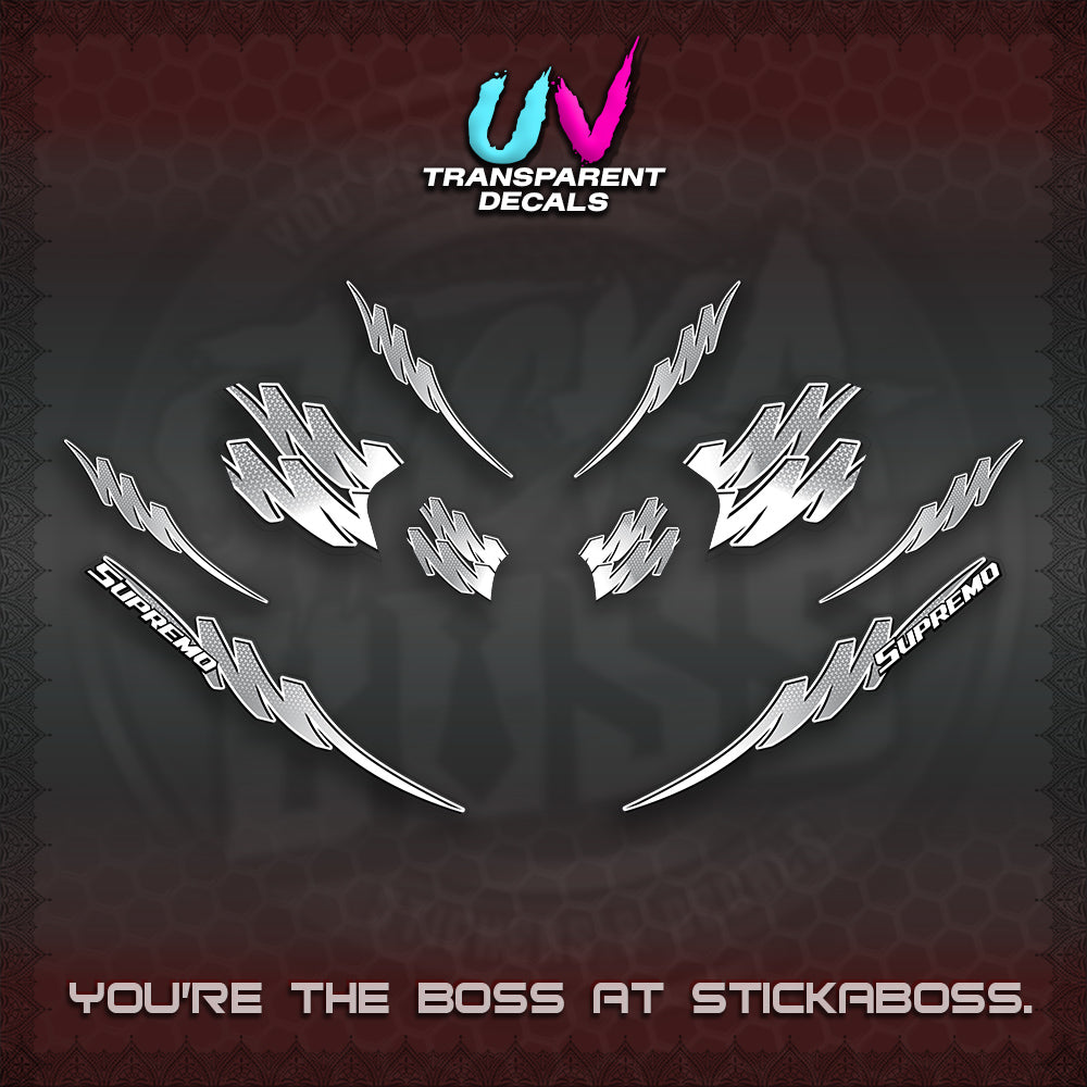 ADV 160 UV TRANSPARENT STRIPING(2 TONE PUTREA VIRDIAN) STICKER DECALS By STICKABOSS